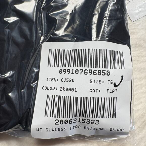 J Crew Sleeveless Waist Shirt Dress 6 6T Tall Black NWT Midi CJ519 J.Crew Ezra - Picture 5 of 5